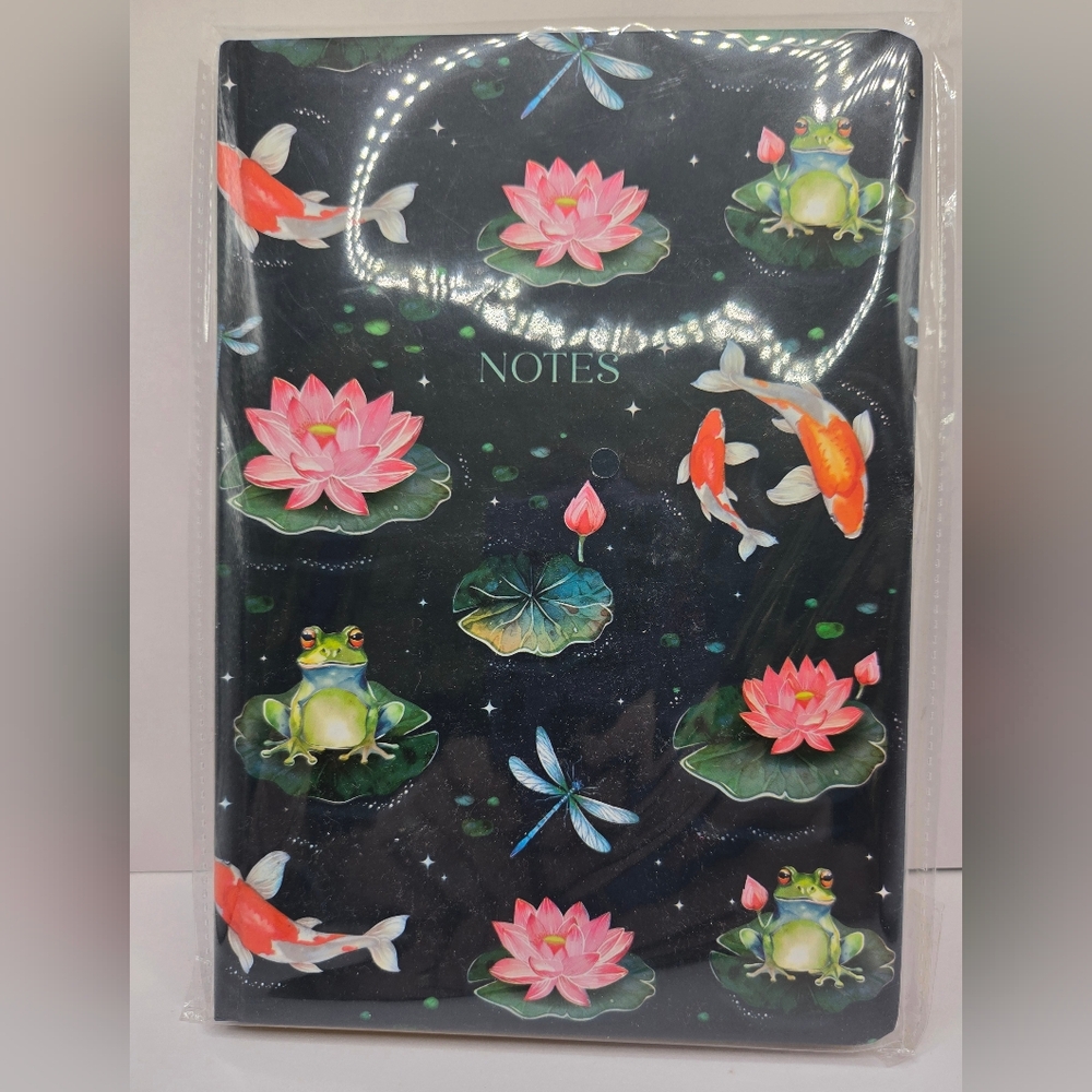 Floral Black Notebook